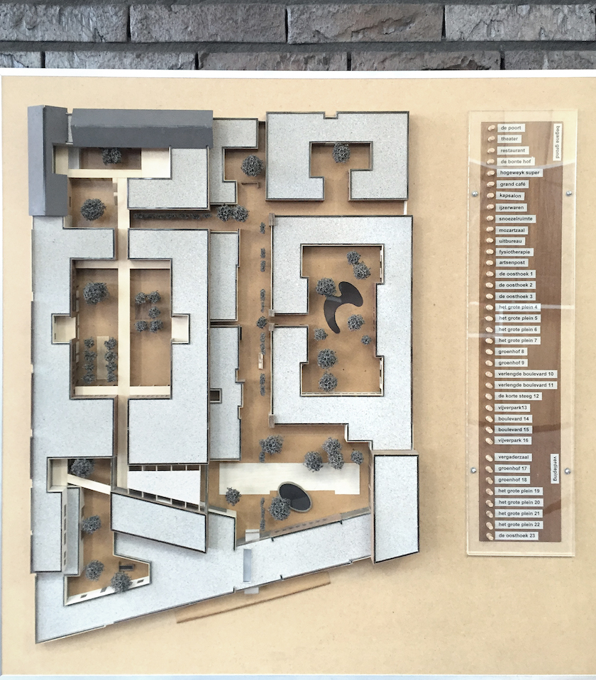 Model over demenslandsbyen De Hogeweyk.