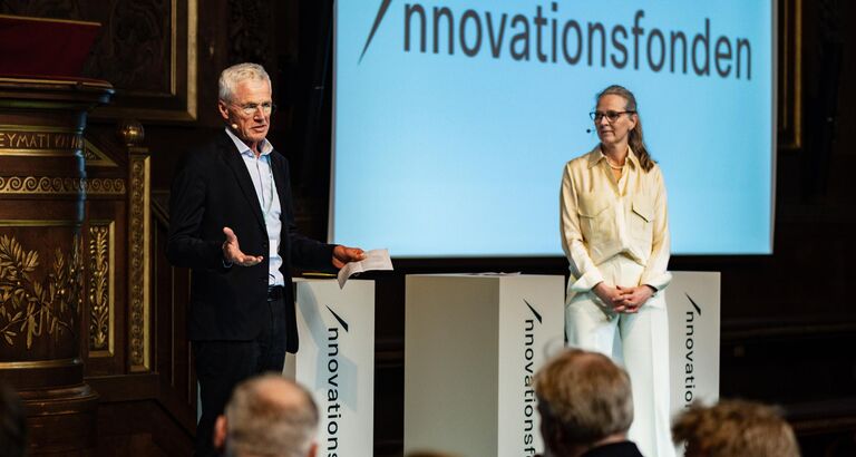 Anders Eldrup og Cecilie Brøkner bød velkommen til innovationsfest