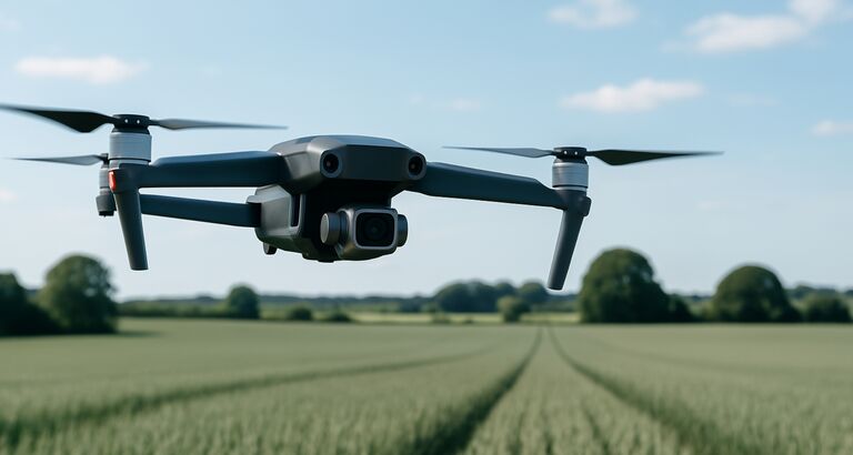 Defence Tech Denmark - illustration af drone, genereret med AI